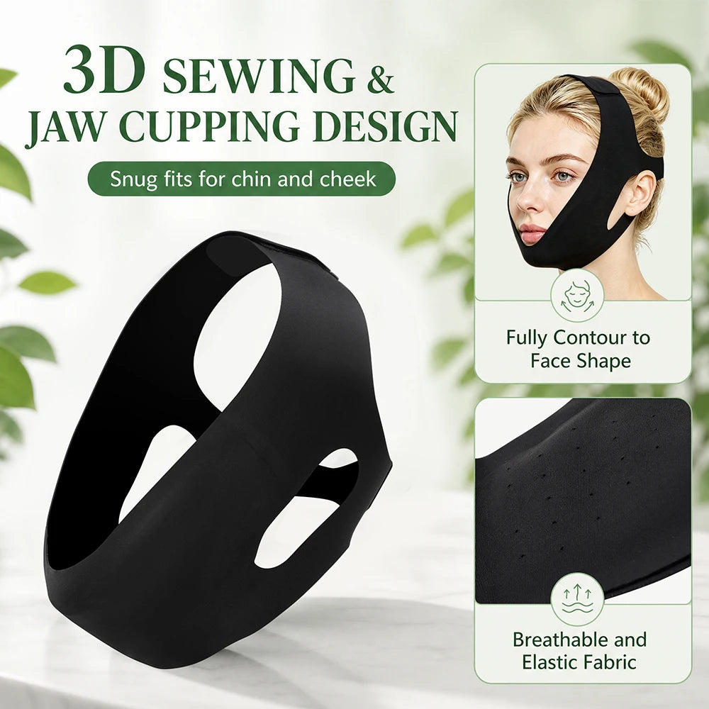 Home Skincare Face Wrap Band Hot and Cold Compress for Chin and Jaw - 6