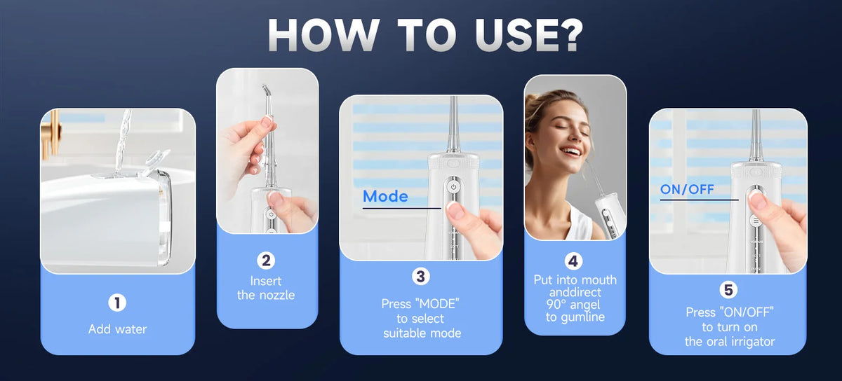 Home and Travel Water and Nasal Irrigator Combo with Head Massager