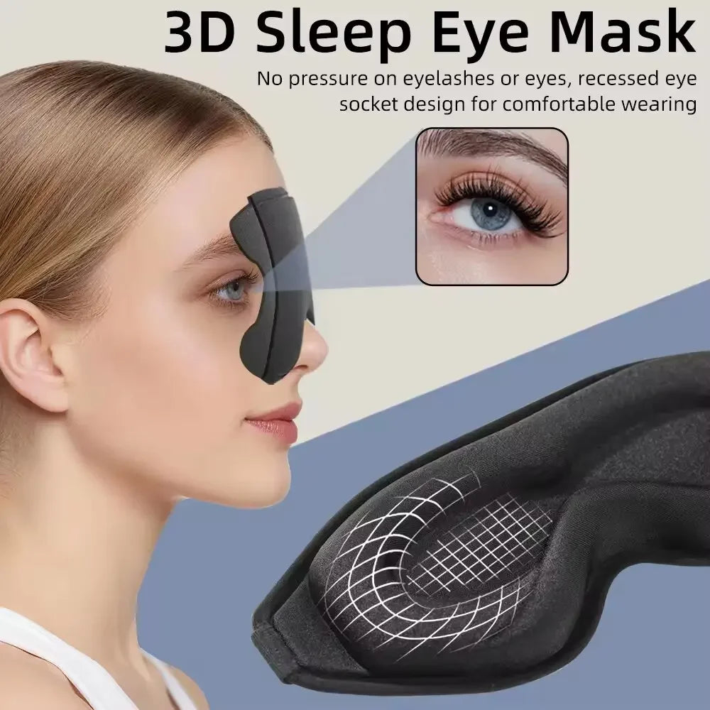 Better sleep at night 3d sleep mask for total light blocking comfort - 5