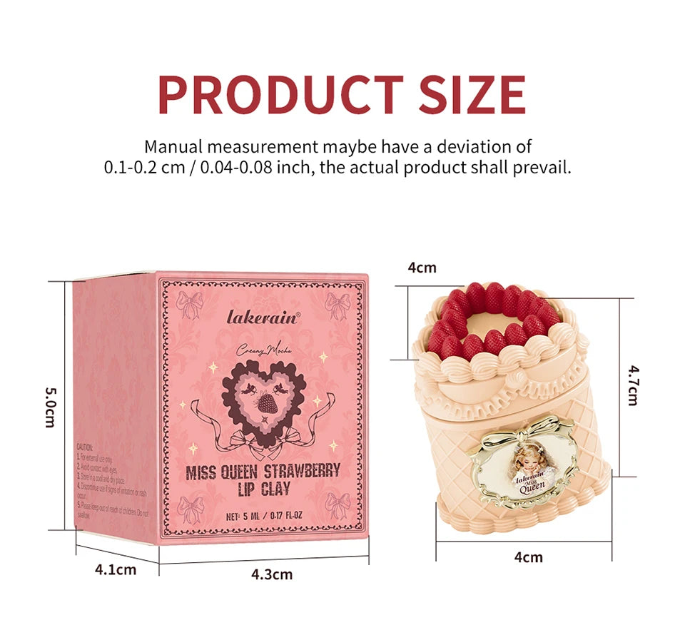 Daily Makeup Strawberry Cake Lip Mud Long Lasting Velvet Lip Cream - 15