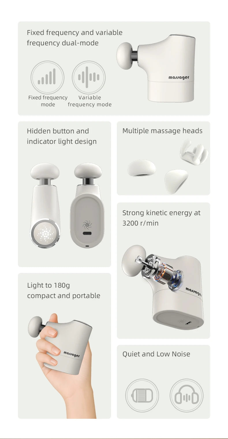 Home and travel muscle relief mini massage gun for total relaxation - 8