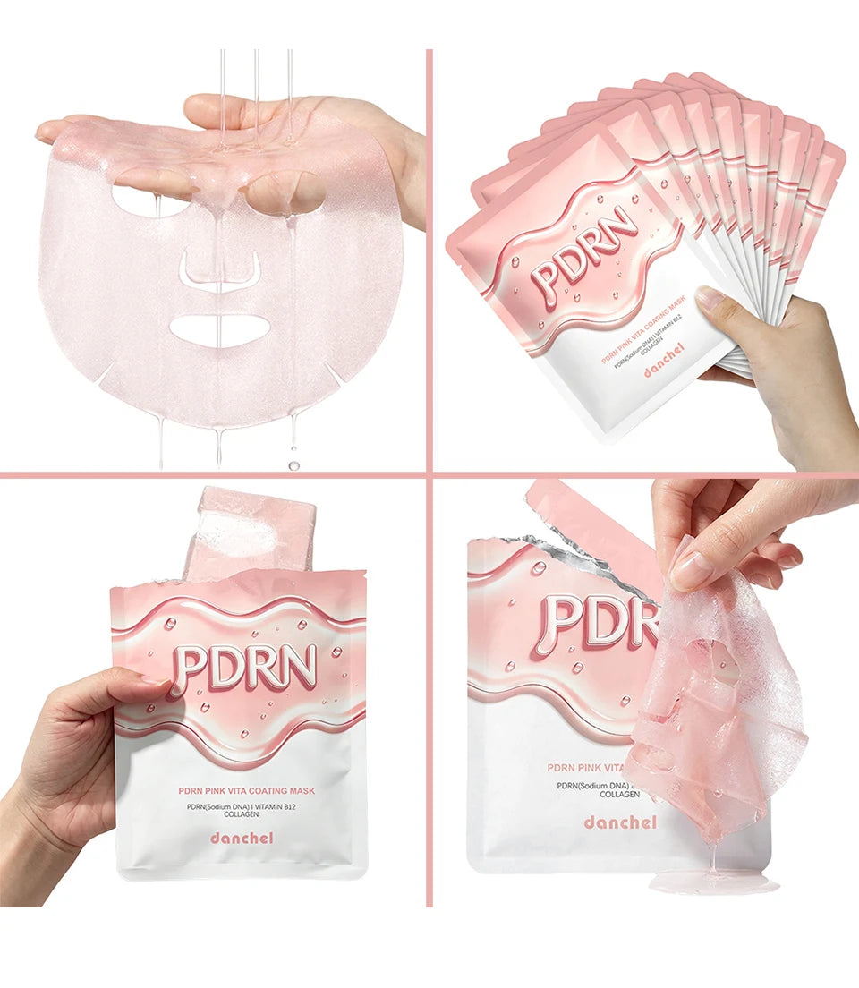 Daily Skincare Korean Salmon DNA PDRN Pink Vitamin Sheet Mask Hydration