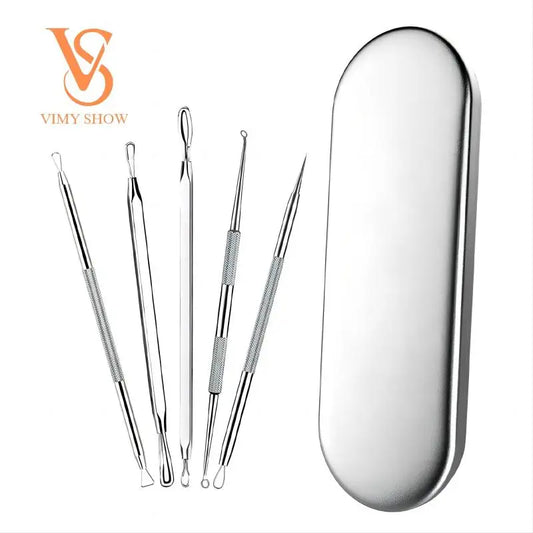 Bathroom mirror skin care 5PCS Blackhead Removal Kit for deep facial cleaning