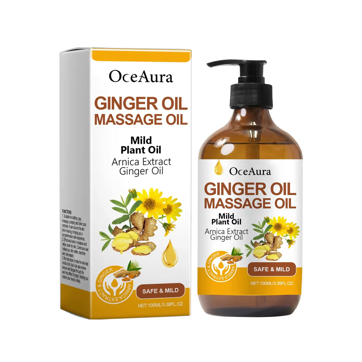 Relaxing at home with ginger massage oil for smooth skin and tension relief