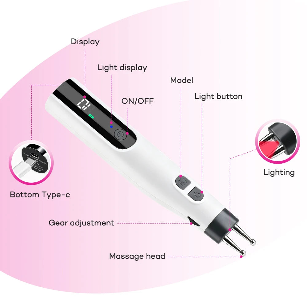 At Home Electric Double Head Massage Pen for Neck Back Relaxation - 3