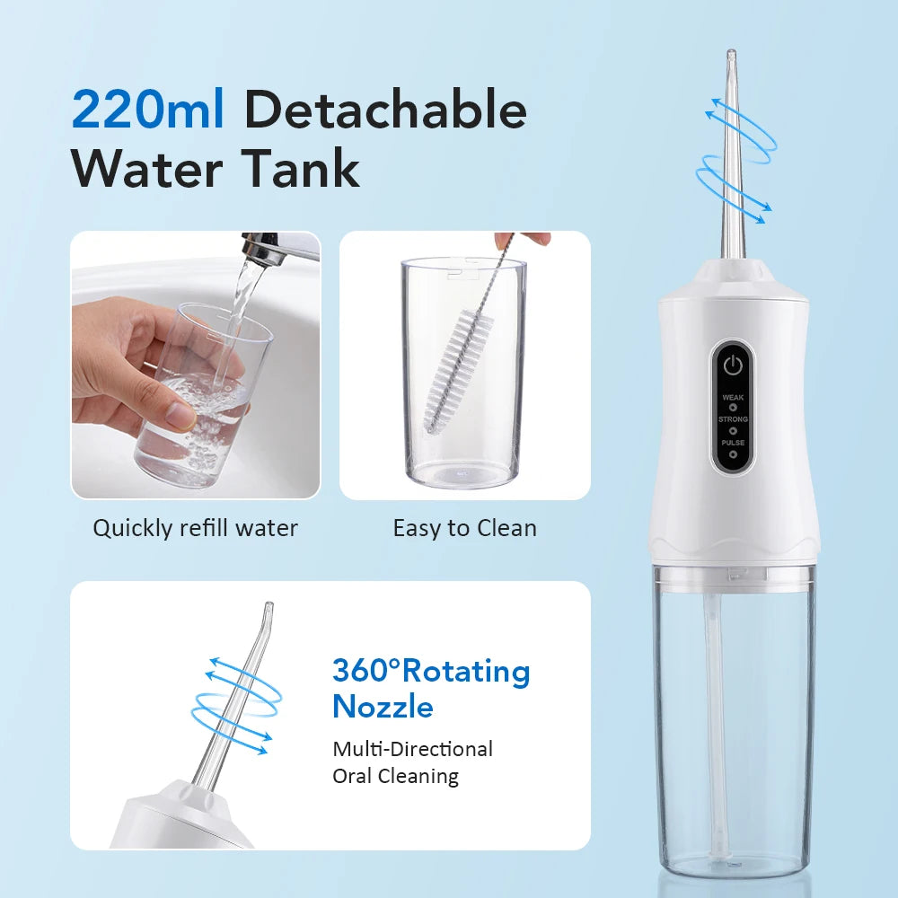 Bathroom dental care portable water flosser for deep cleaning teeth - 4
