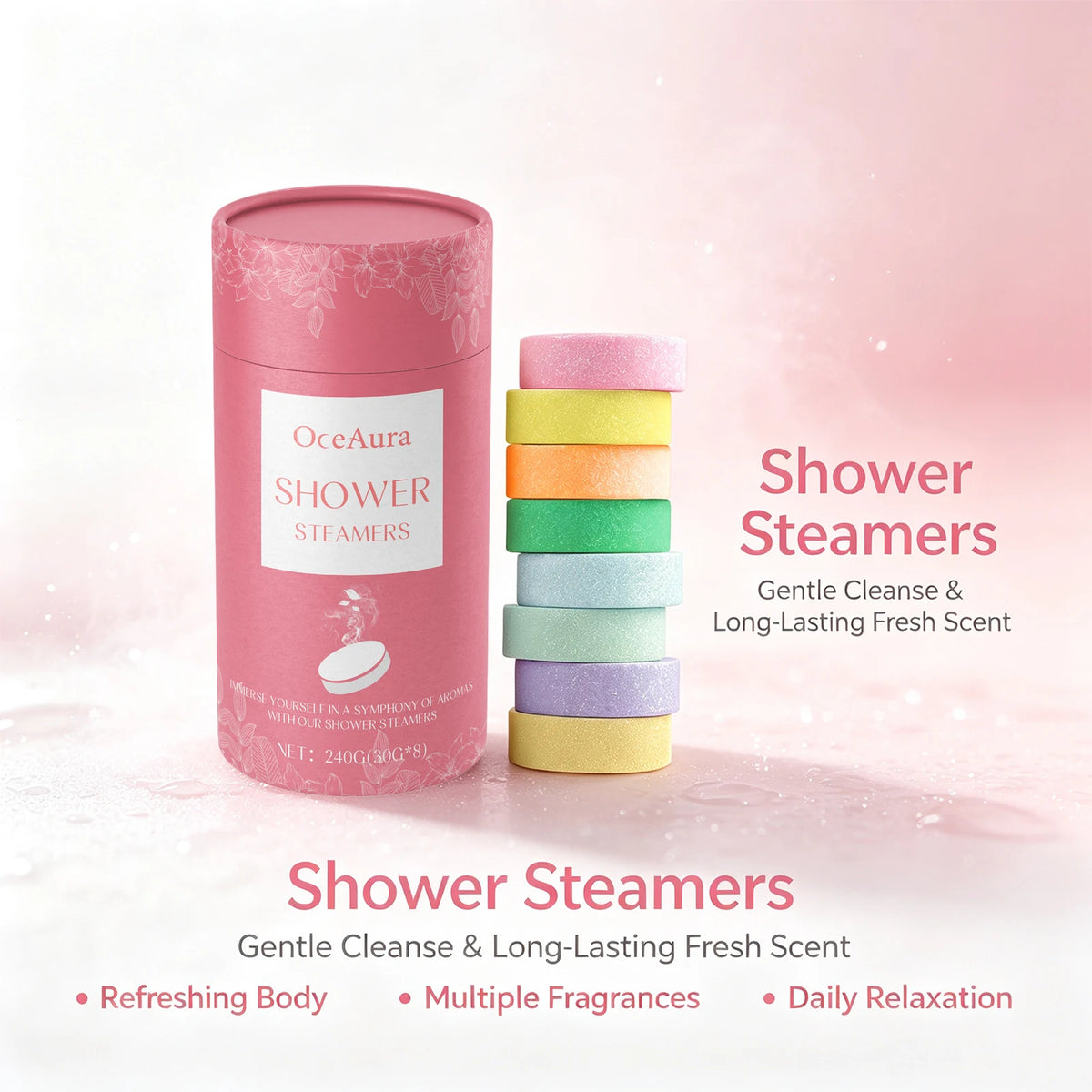Bathroom Shower Steamers Aromatherapy Tablets for Relaxing Mind and Body