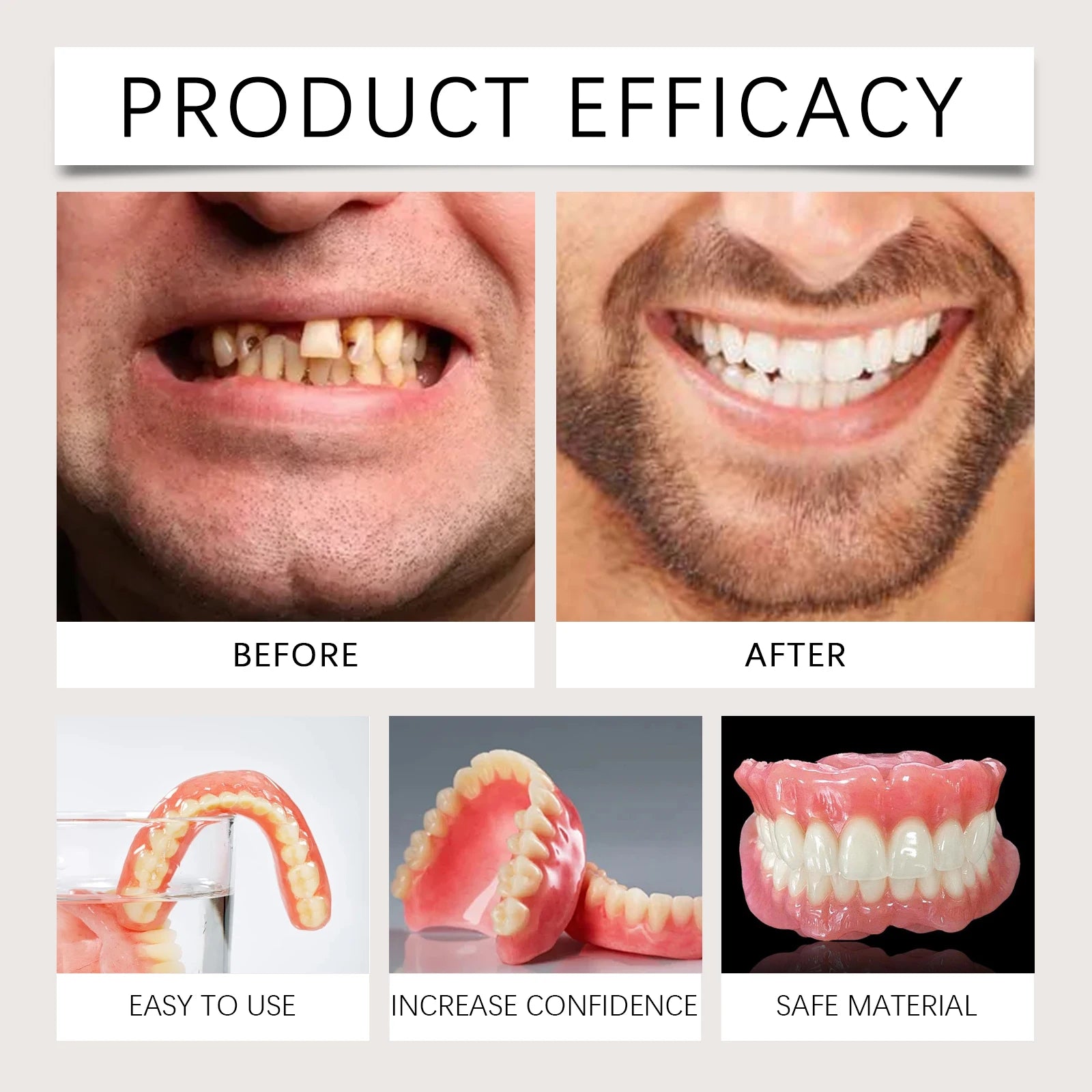 Bright Smile Denture Set for Restoring Missing Teeth and Brighter Smiles - 16