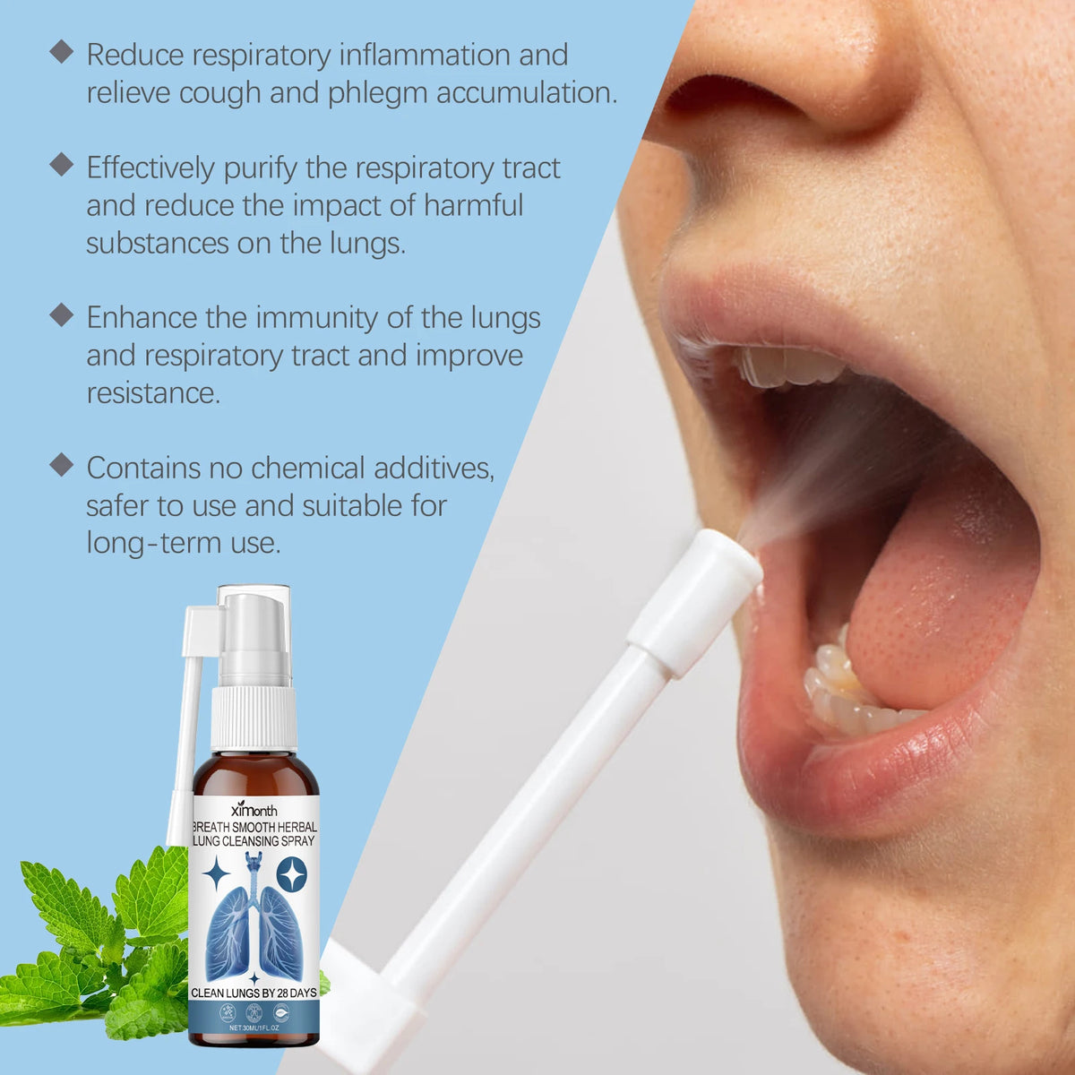 Daily Care Nasal Cleansing Spray for Throat Discomfort and Fresh Breath