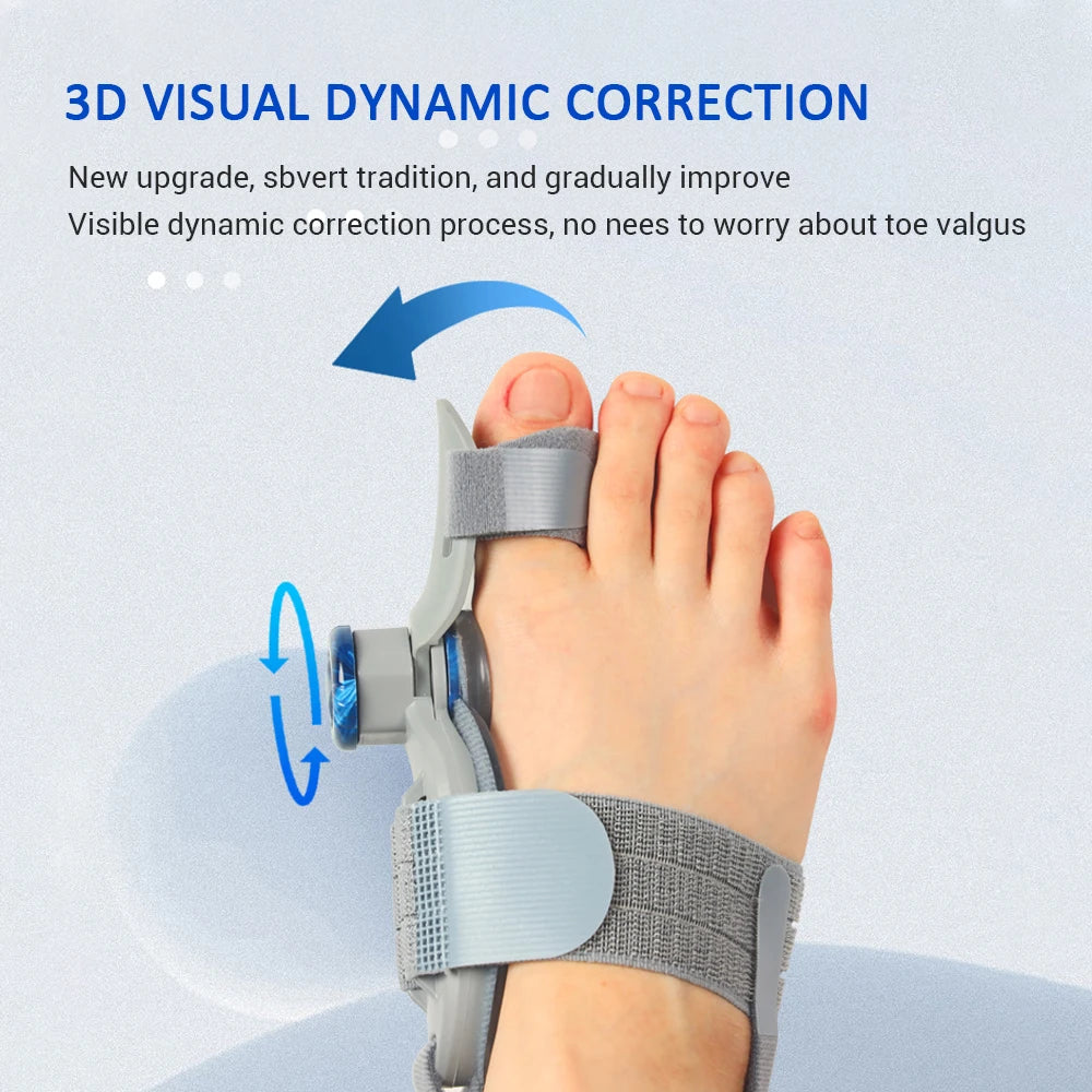 Home bunion adjuster brace with knob dial for comfortable toe alignment - 11
