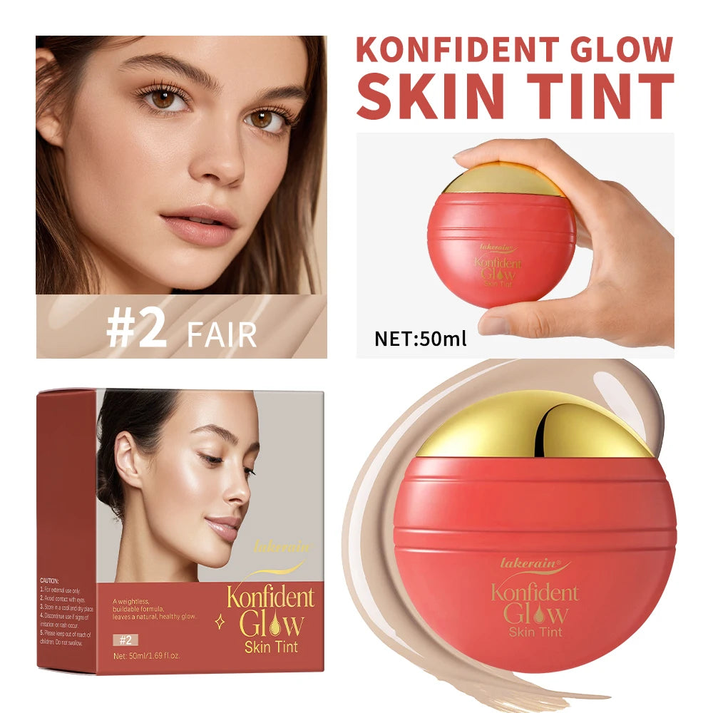 Daily Makeup Routine Hydrating Glow Skin Tint Foundation Light Coverage - 25