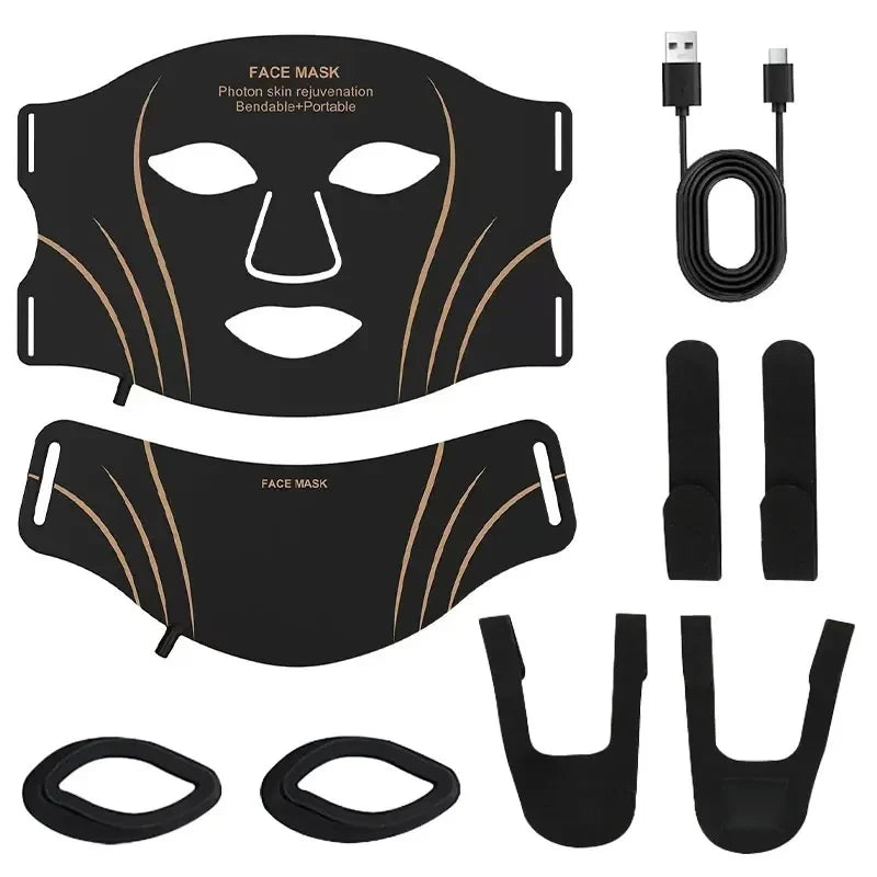 Daily Skin Care Flexible Silicone LED Facial Mask for Rejuvenation - 17