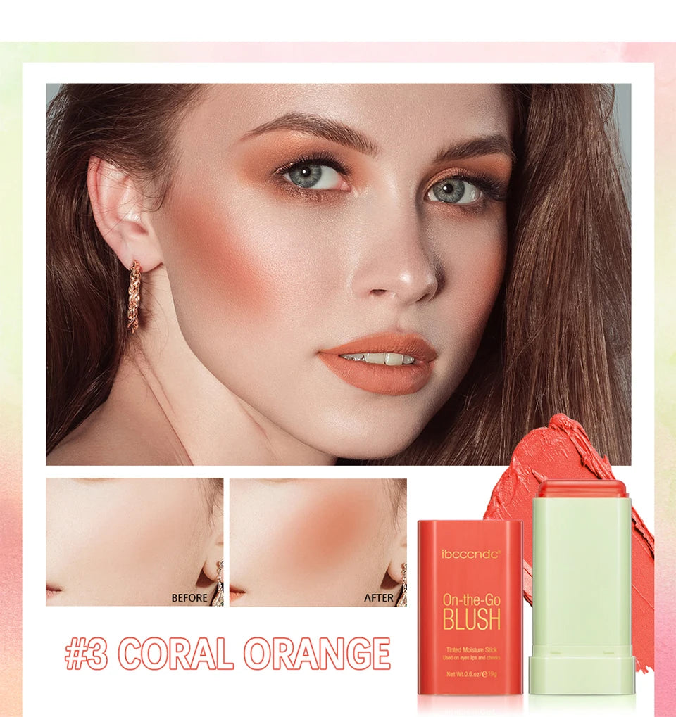Daily Makeup Routine Eraser Blush Stick for Natural Finish Glow - 12