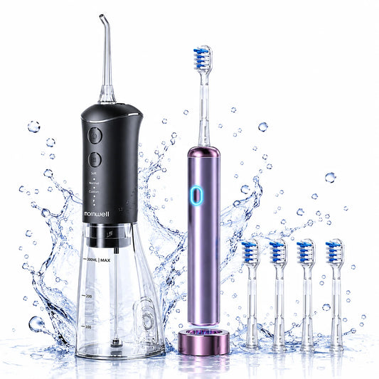 Bathroom Oral Care Mornwell Water Flosser Electric Toothbrush Combo Set