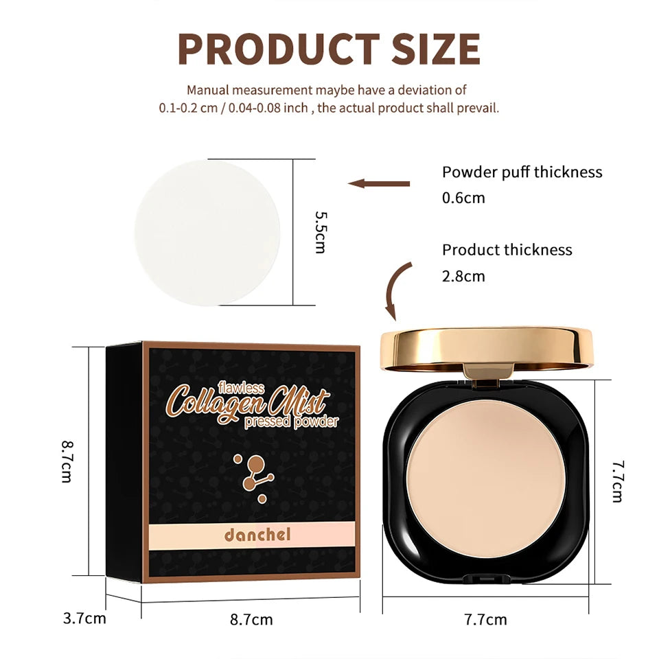 Daily Makeup Routine Flawless Collagen Pressed Powder Matte Finish