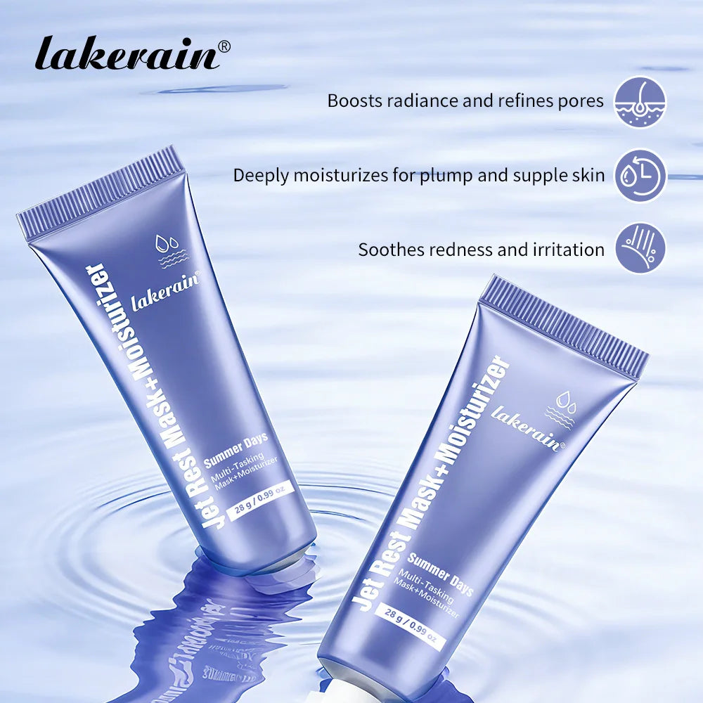Daily skincare routine dry face moisturizer and hydrating facial mask cream