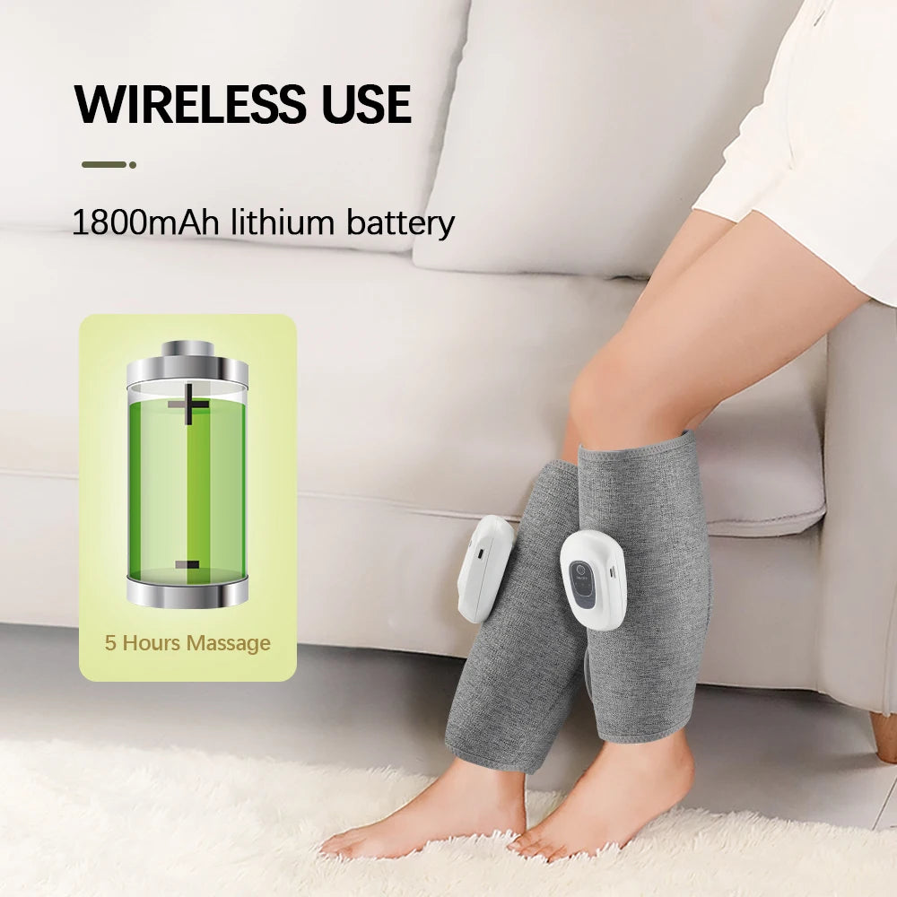 At Home Wireless Air Pressure Calf Massager for Deep Muscle Relaxation