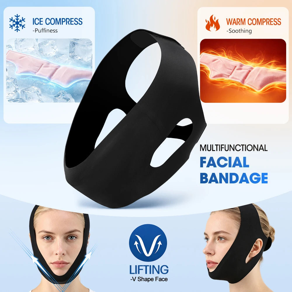 Home Skincare Face Wrap Band Hot and Cold Compress for Chin and Jaw