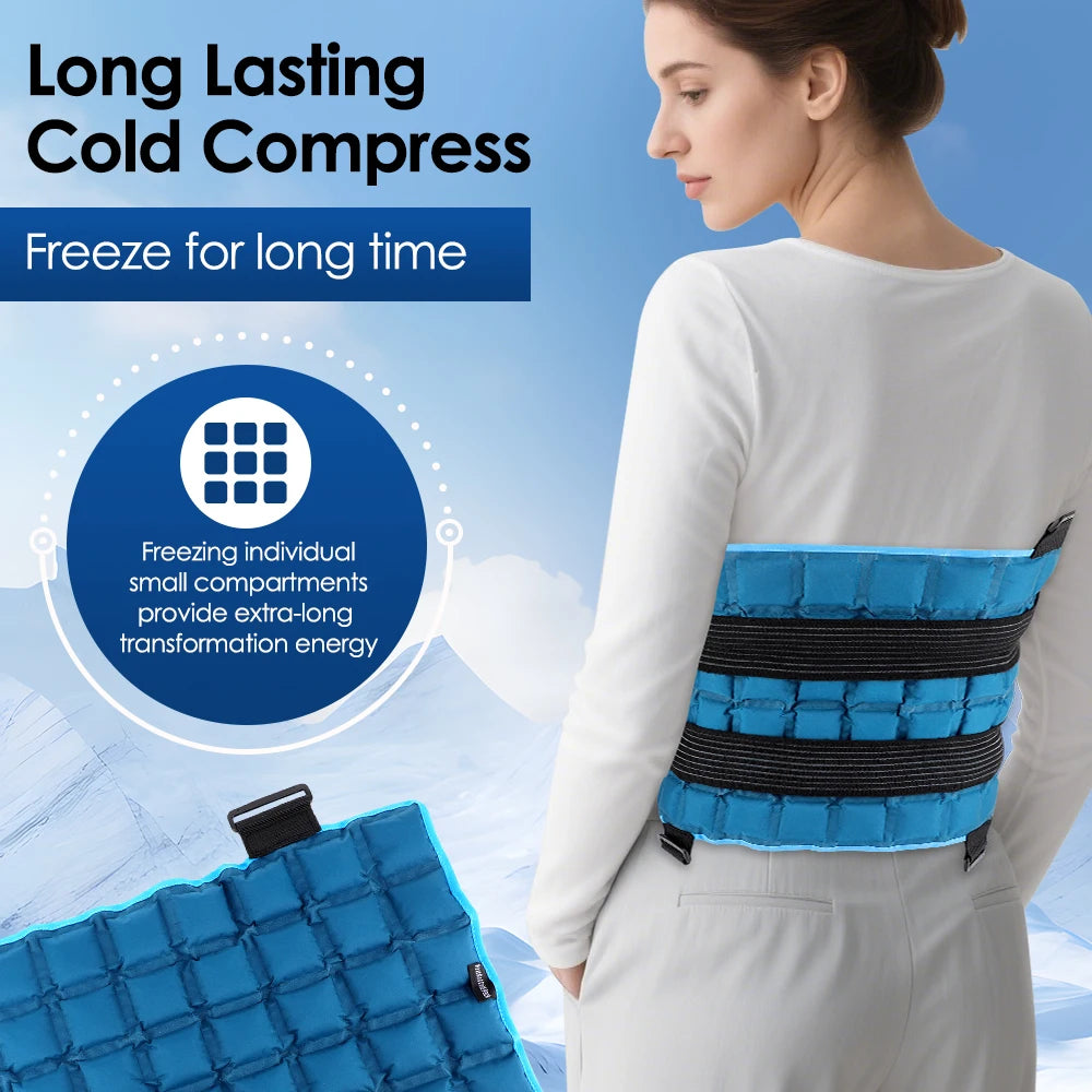 At Home Muscle Relief Reusable Hot and Cold Therapy Ice Pack Wrap - 8