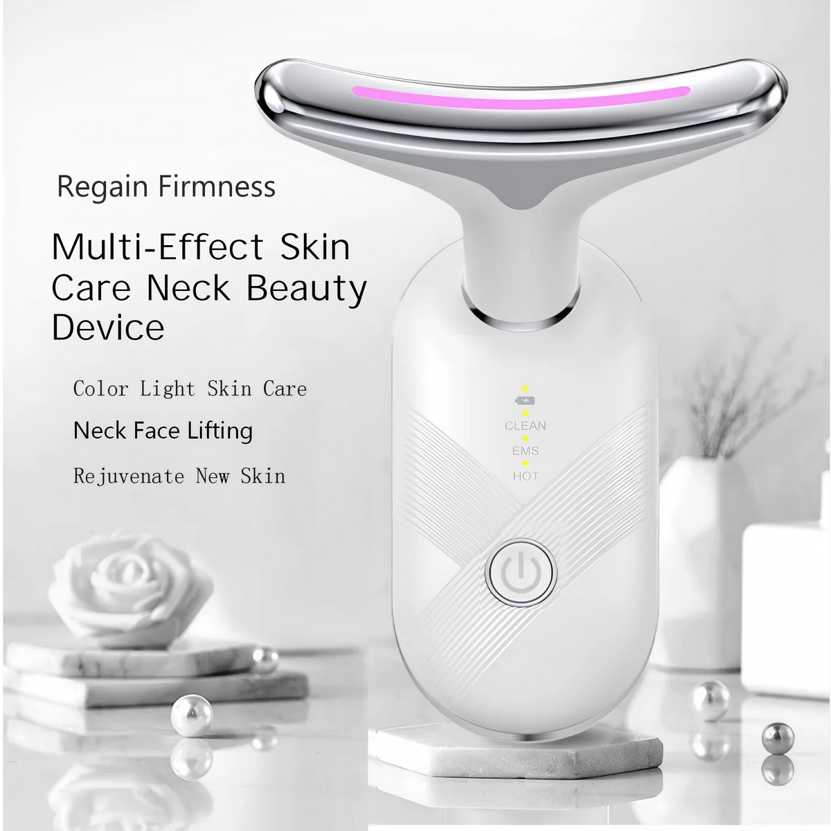 Daily skincare routine Red Light LED Facial Massager for skin tightening