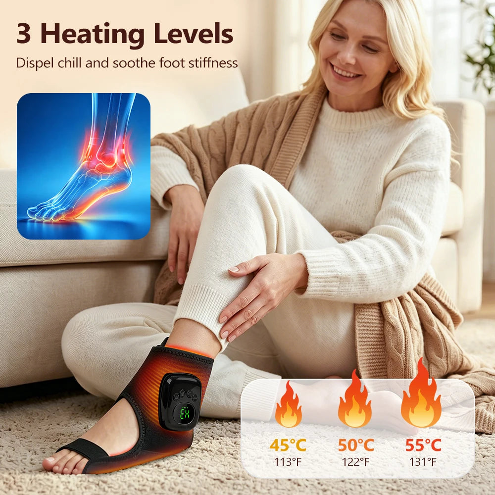 At home Cordless Wrist Massager with heat therapy and air compression