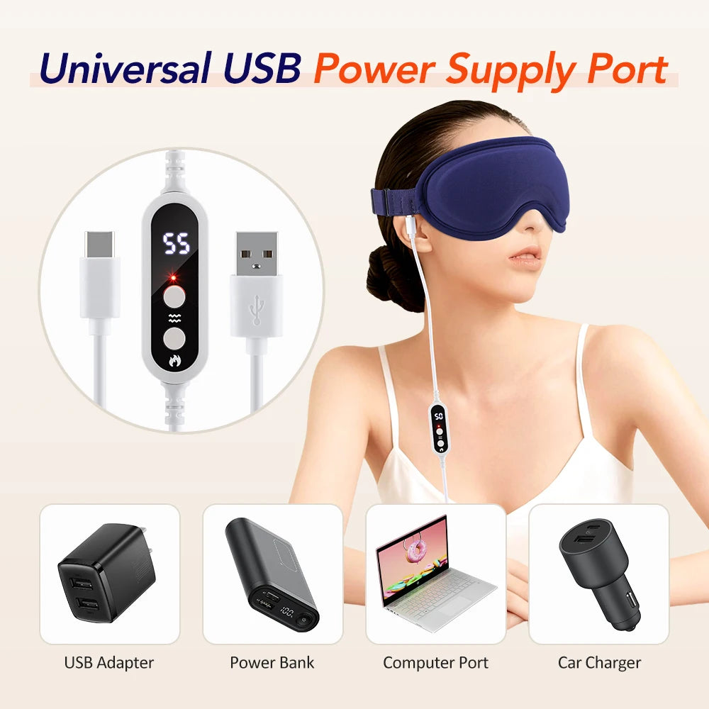 Office Relaxing Heated Eye Mask For Dry Eyes And Soothing Strain Relief - 6