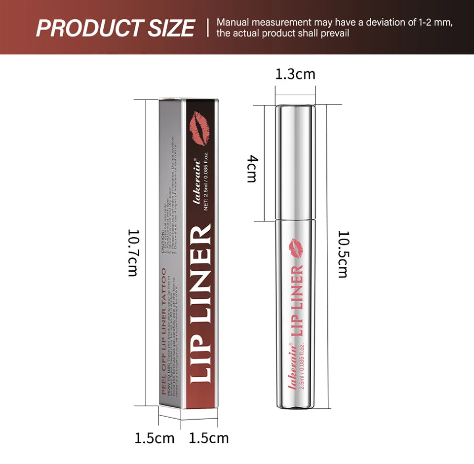 Daily Makeup Peel Off Lip Liner Tattoo for Long Lasting Waterproof Wear