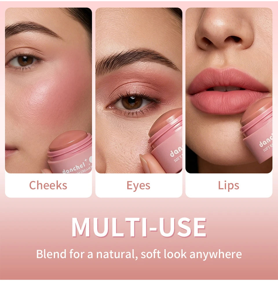Daily Makeup Soft Cream Blush Long Wearing Multi Use Smooth Texture