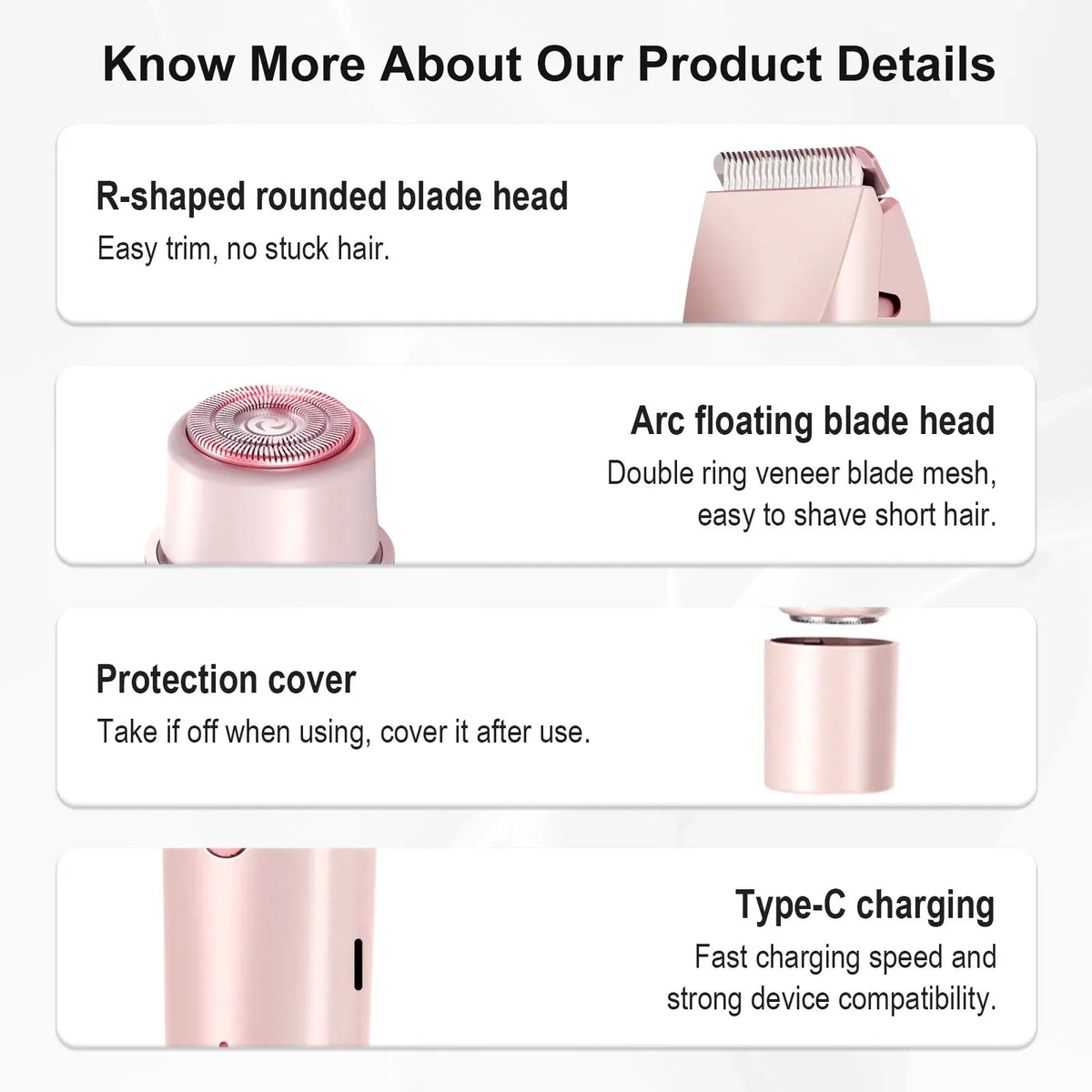 Smooth skin anywhere electric razor for painless hair removal