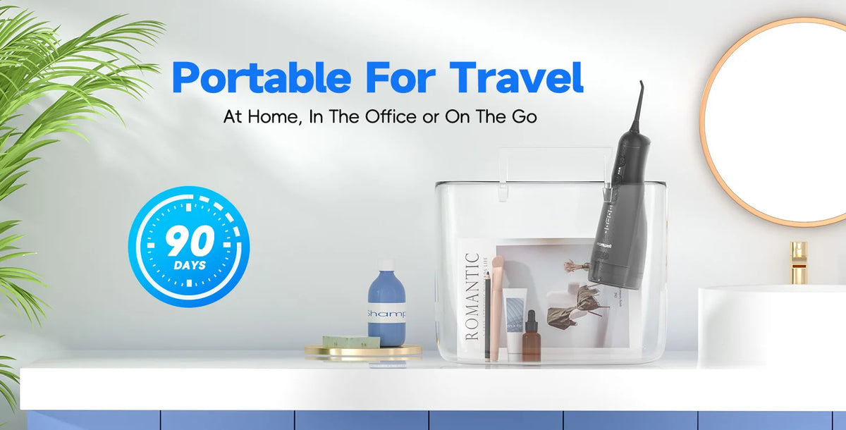 Bathroom Oral Irrigator Portable Water Flosser with Five Jet Nozzles