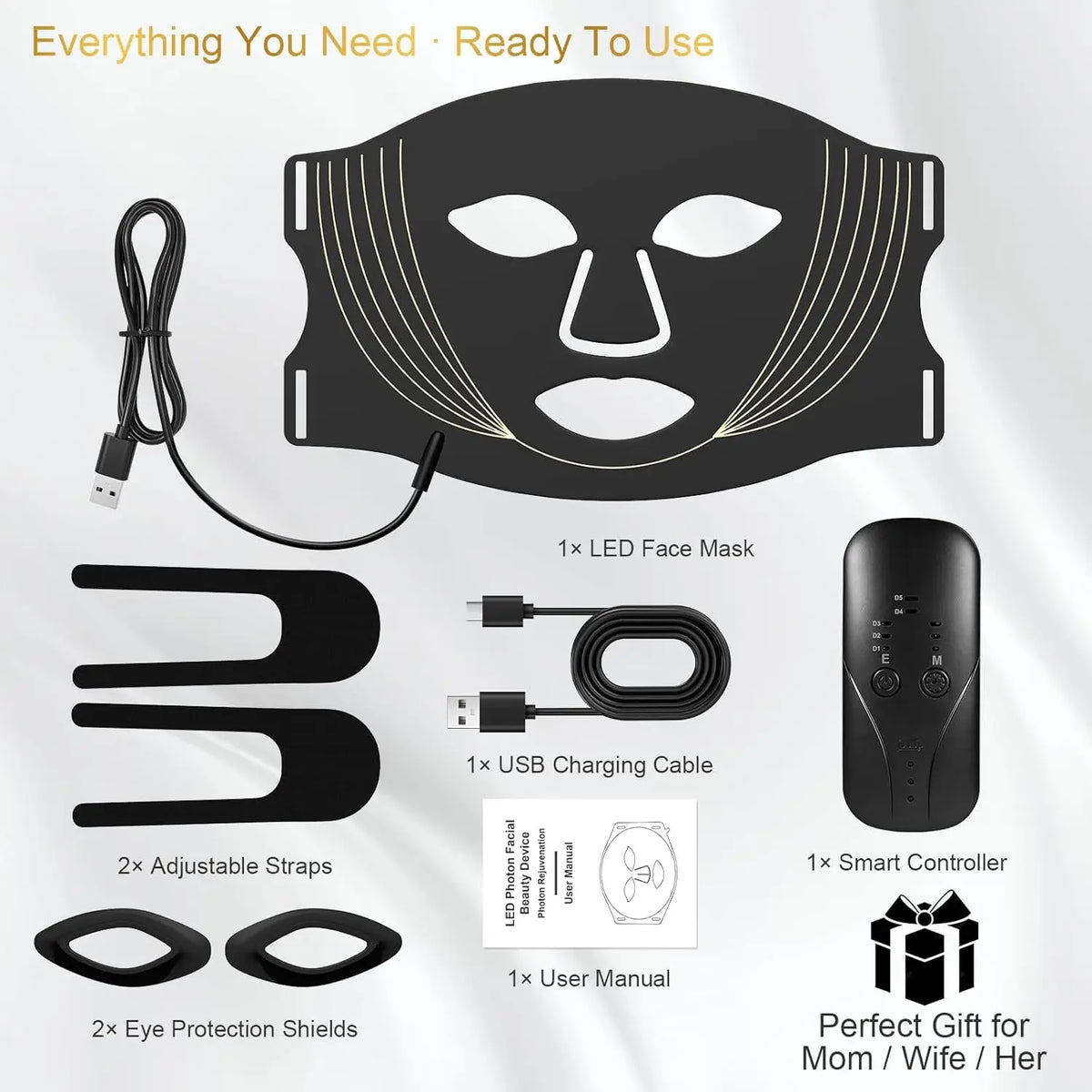 Home Spa Facial Care LED Face Mask for Glowing Skin