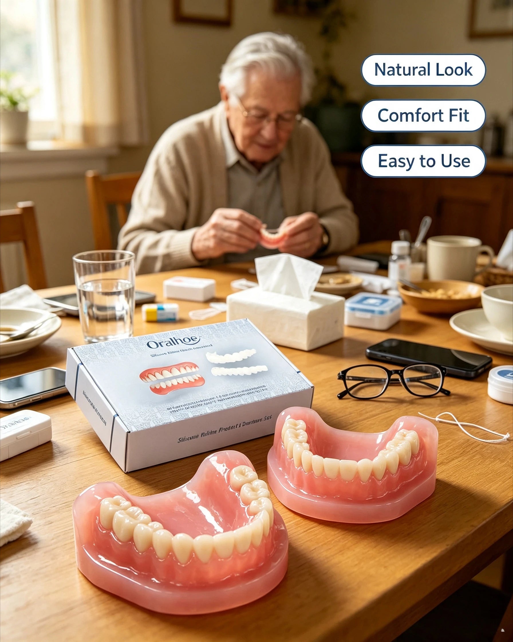 Daily Smile Adjustable Silicone False Teeth Kit for Natural Comfort - 5