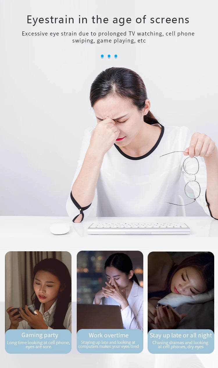 Dry Eyes Relief Rechargeable Eye Massager with Air Pressure and Heat - 9