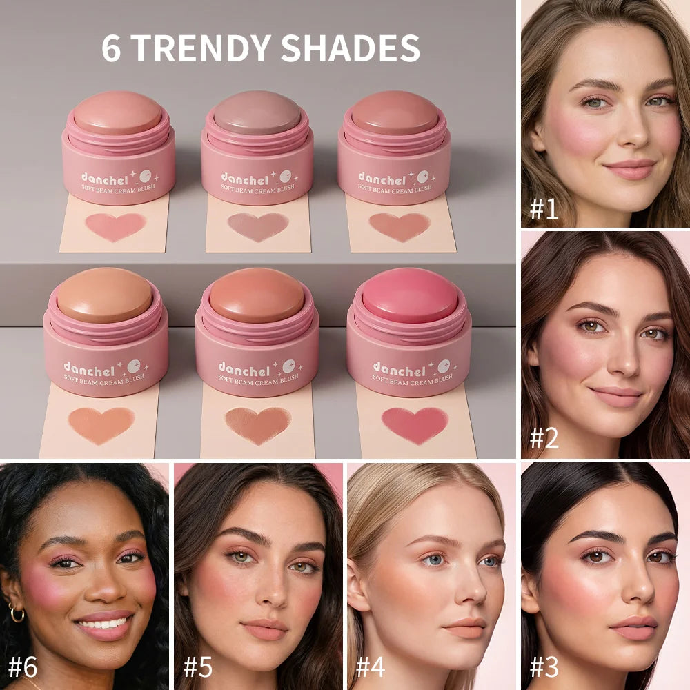 Daily Makeup Soft Cream Blush Long Wearing Multi Use Smooth Texture