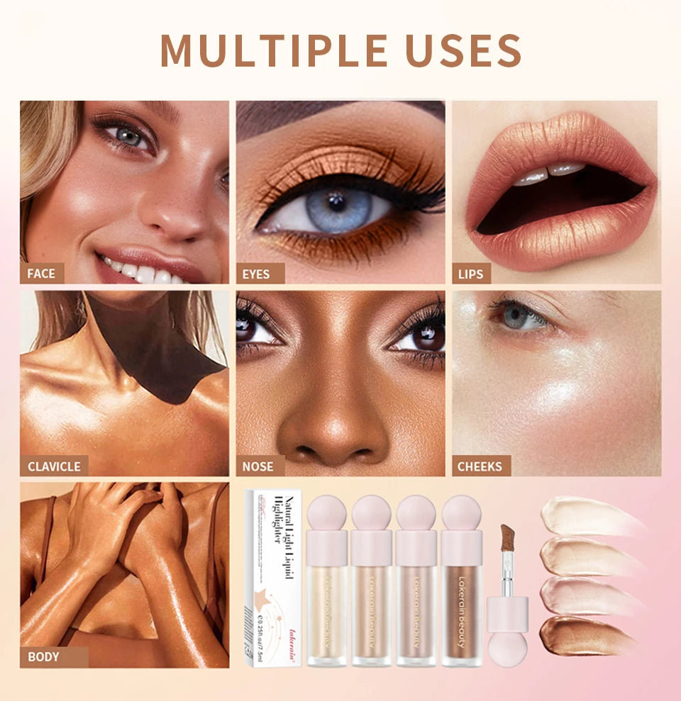 Daily Makeup Natural Light Liquid Highlighter for Radiant Glow - 12