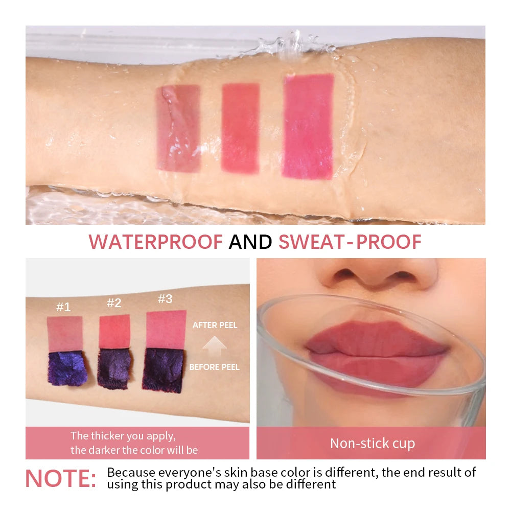 Daily Makeup Peel Off Lip Stain Set Long Lasting Waterproof Tint