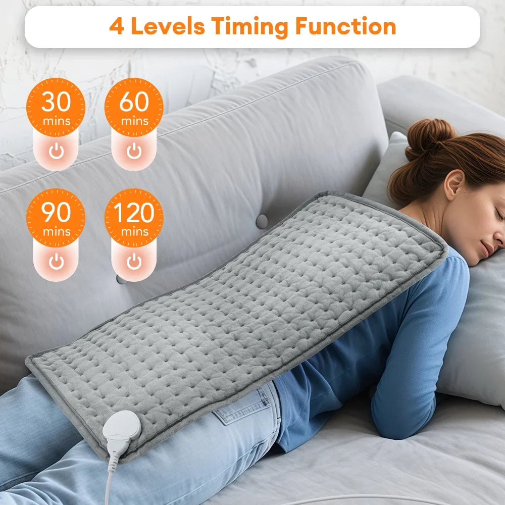 Back Pain Relief Electric Heating Pad for Muscle Relaxation and Comfort
