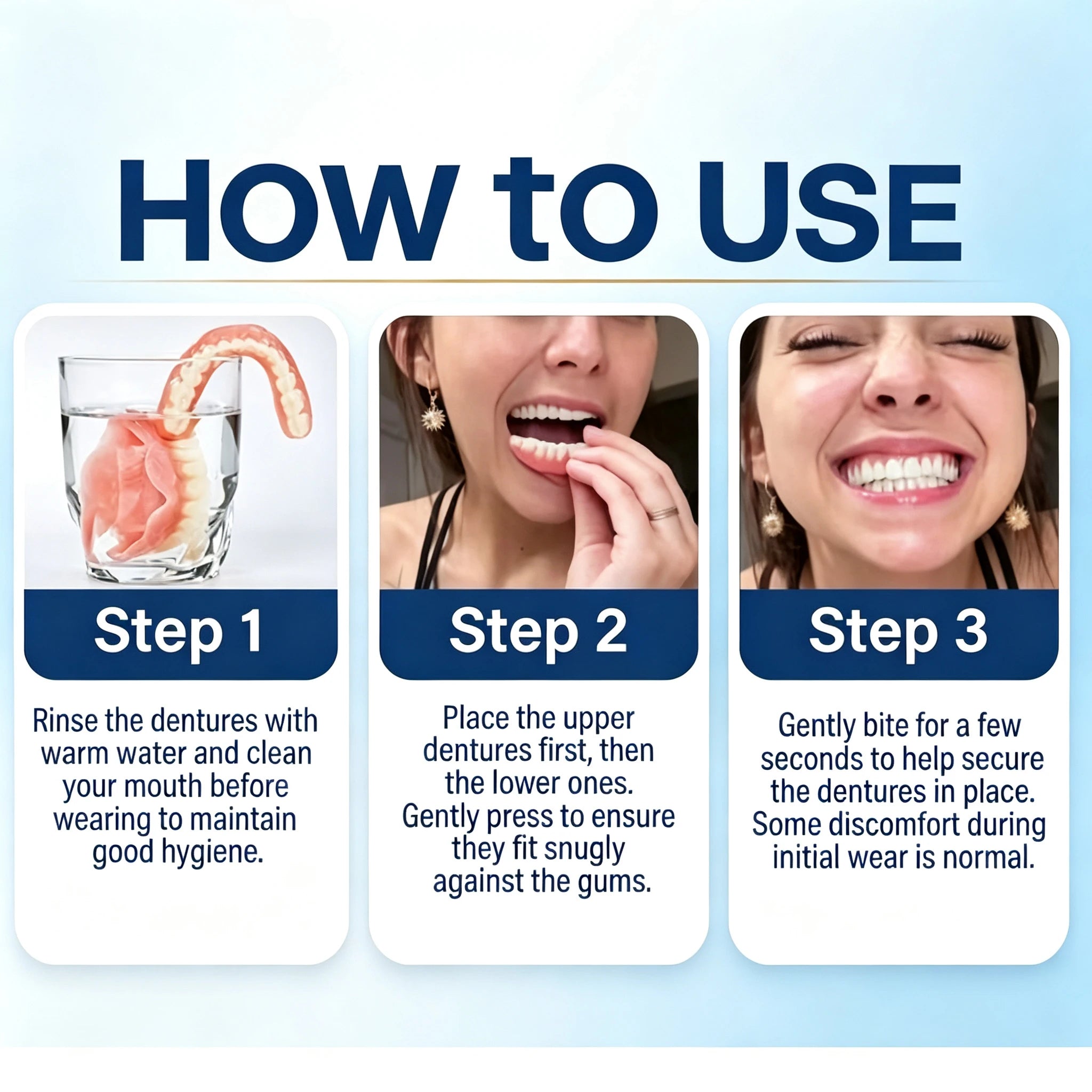 Daily Meals Silicone Simulation Teeth Upper And Lower Set For Smile - 4