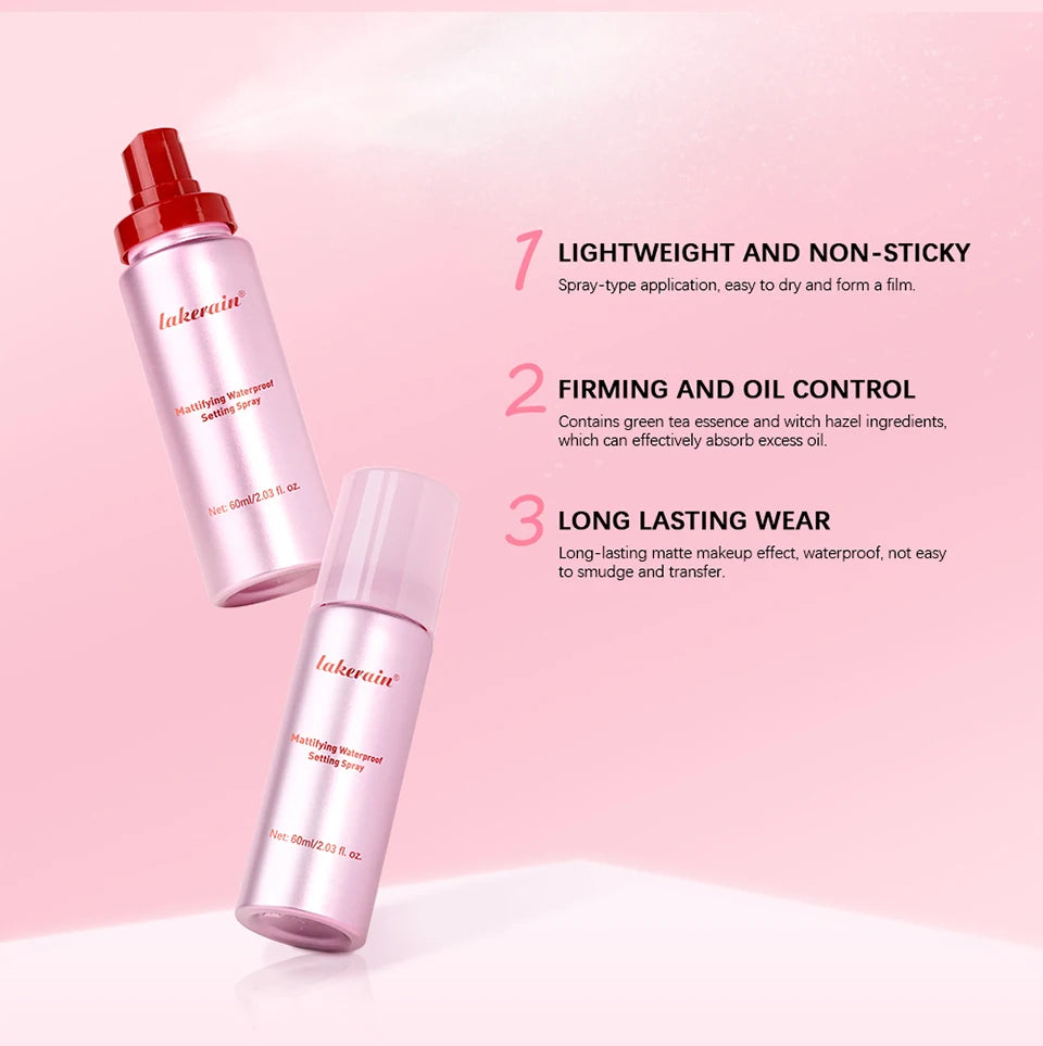 Daily Makeup Mattifying Waterproof Setting Spray for Oil Control