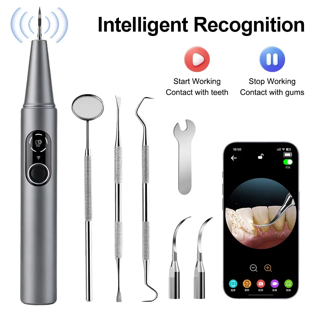 Bathroom Ultrasonic Dental Scaler with HD Camera for Plaque Removal