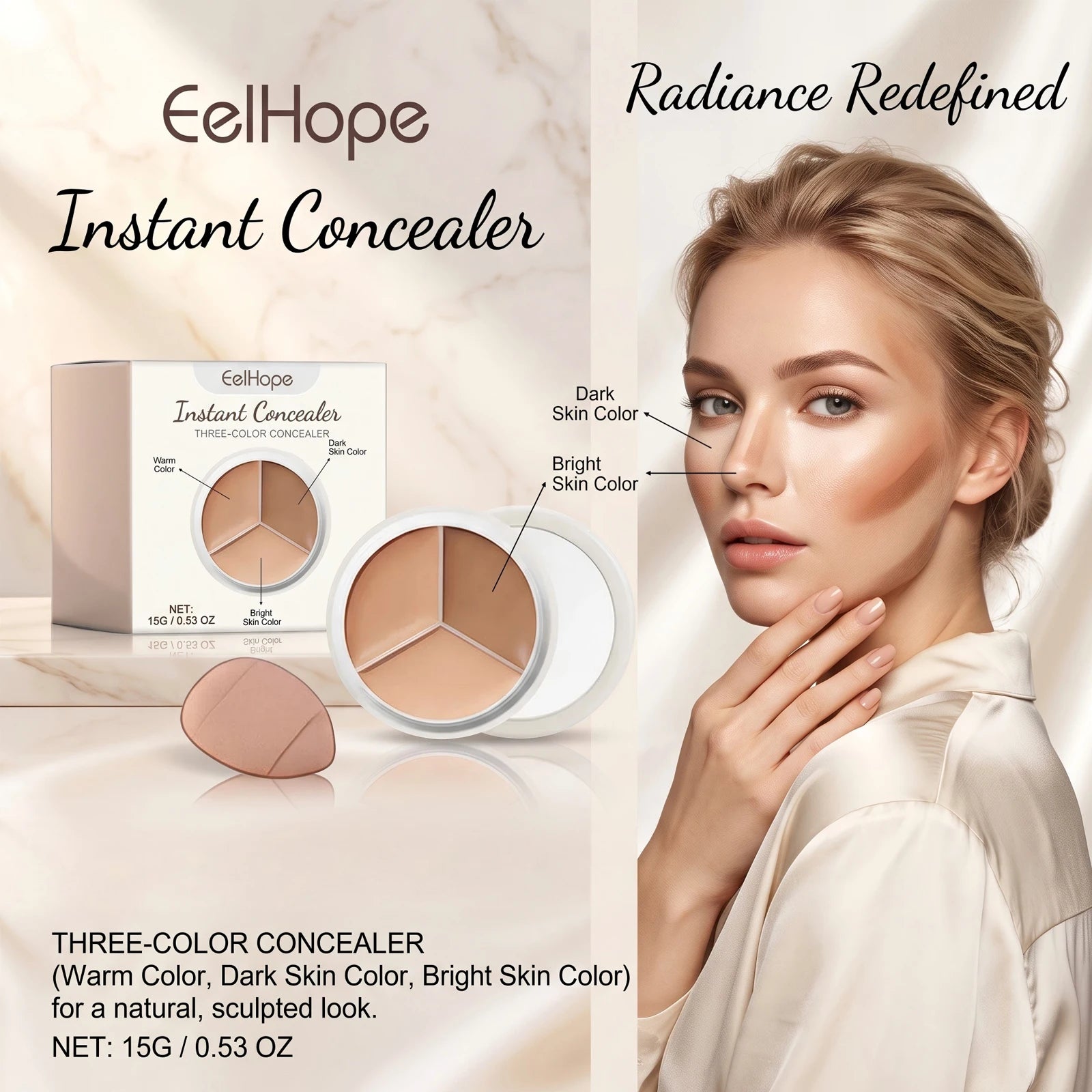 Daily Makeup Face Cream Concealer Palette for Flawless Coverage - 1