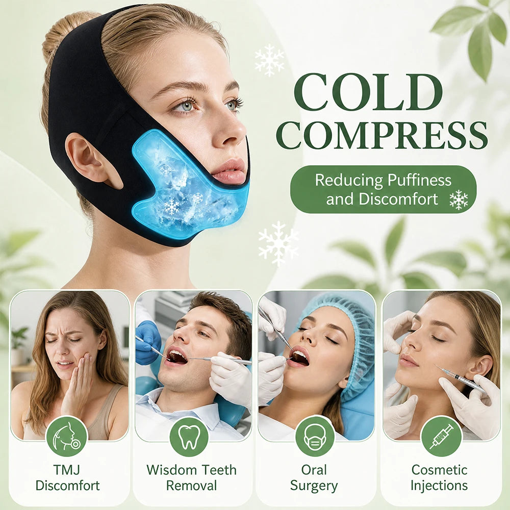 Home Skincare Face Wrap Band Hot and Cold Compress for Chin and Jaw