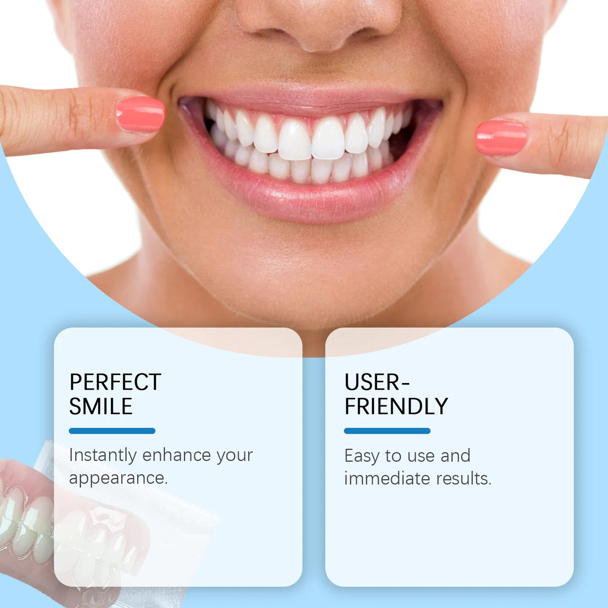 Missing Teeth Silicone Denture Set for Natural Smile and Easy Chewing