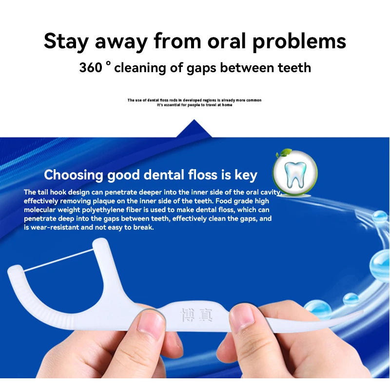 Daily Dental Care Portable High Tension Dental Floss Picks Dispenser