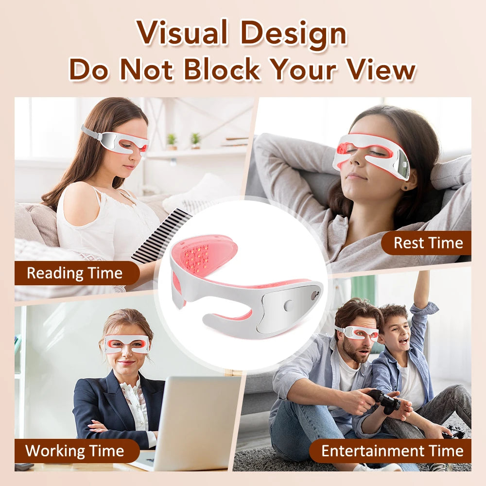 Daily eye fatigue visual 3d eye massager red light relief tool