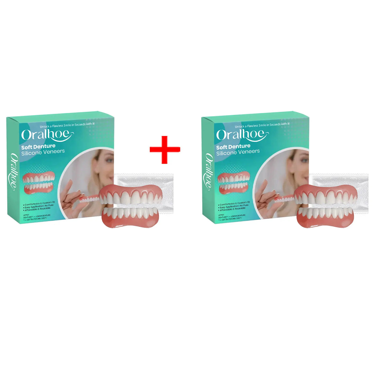 Daily Smile Recovery Silicone Dentures Set for Natural Look and Fit
