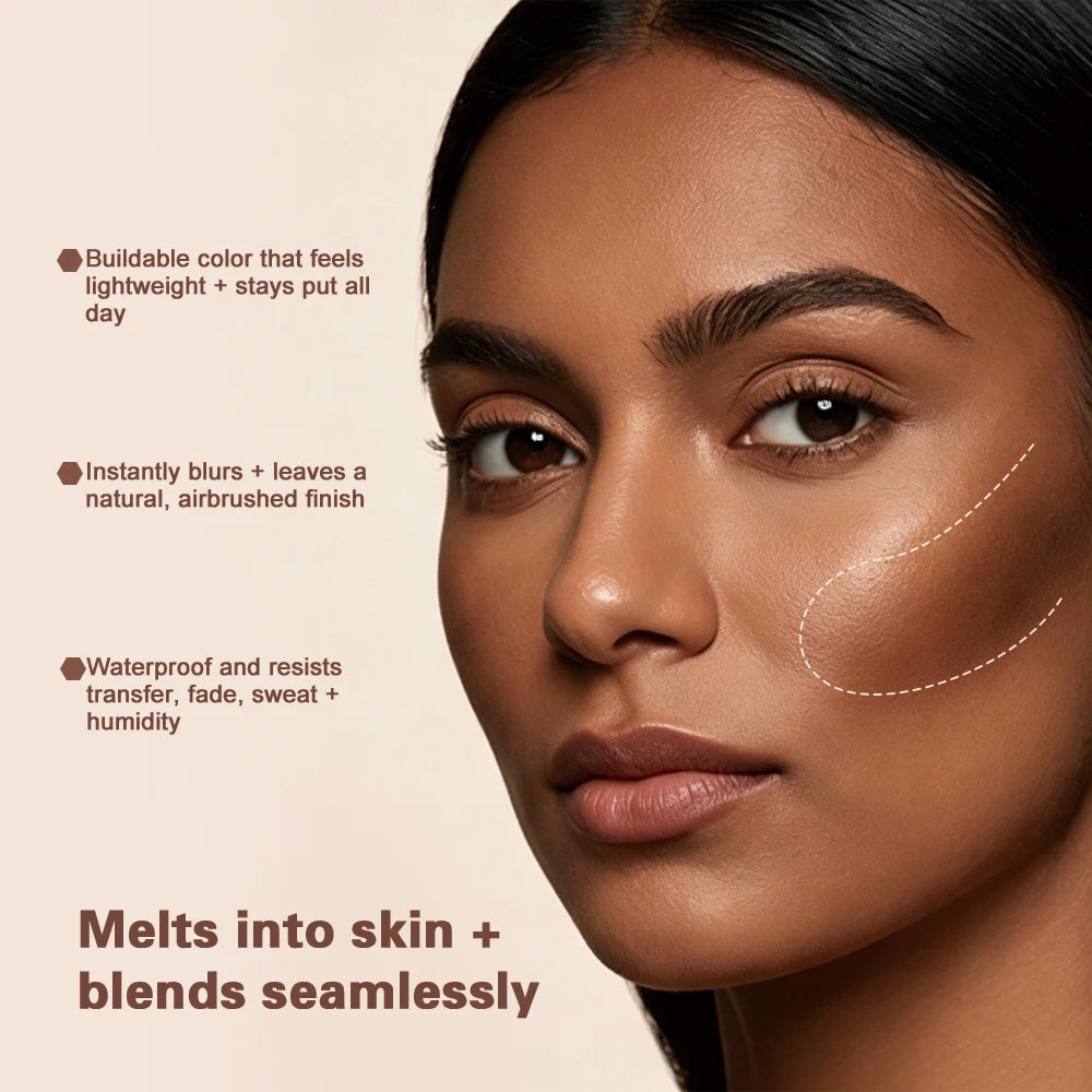 Daily Makeup Cream Mousse Contour Bronzer Soft Blend Matte Sculpt Shading