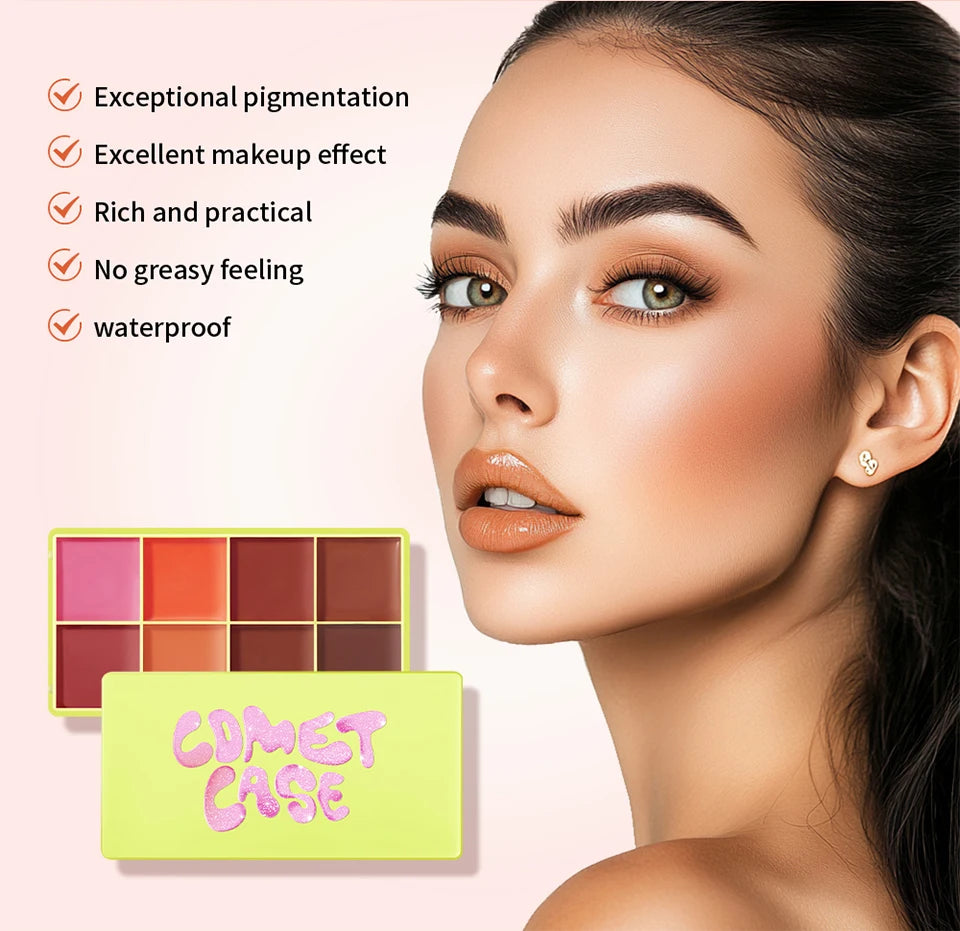 Daily Makeup Blusher Cream Plate for Natural Finish and Long Lasting Look