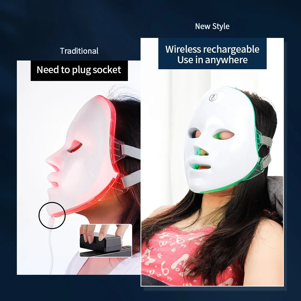 Home Spa Rechargeable LED Mask for Skin Rejuvenation and Lifting