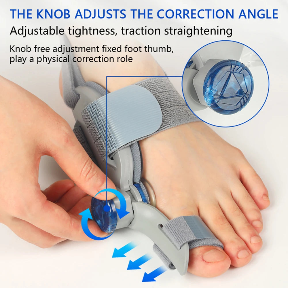 Home bunion adjuster brace with knob dial for comfortable toe alignment - 2